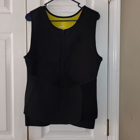 Cimkiz Mens Sweat Sauna Vest for Waist Trainer Zipper Neoprene Zipper Suit - Picture 1 of 7
